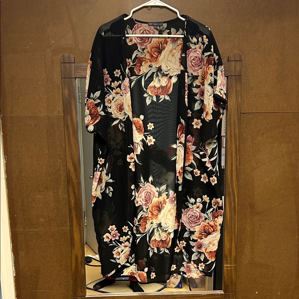 Floral Sheer Kimono Cardigan